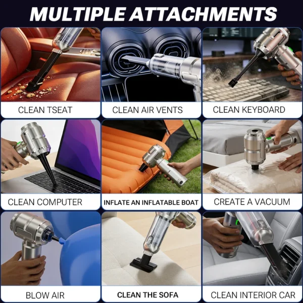 SZUK Cordless Mini Vacuum Cleaner - Removable Battery with Flashlight