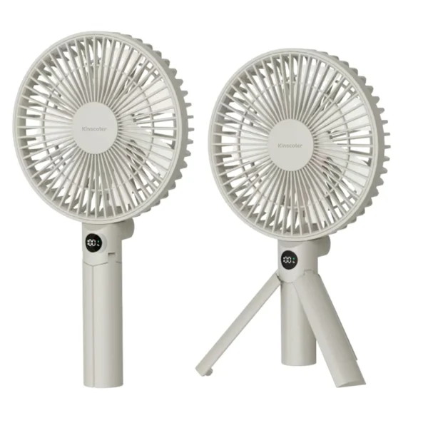 S00ba87cc12b6494b90f7b5327c54e0b28.webp Foldable Tripod Portable Fan - 3000mAh Rechargeable with LED Display