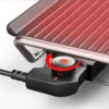 Electric Non-Stick Grill Pan - Fast Heating BBQ & Frying Plate