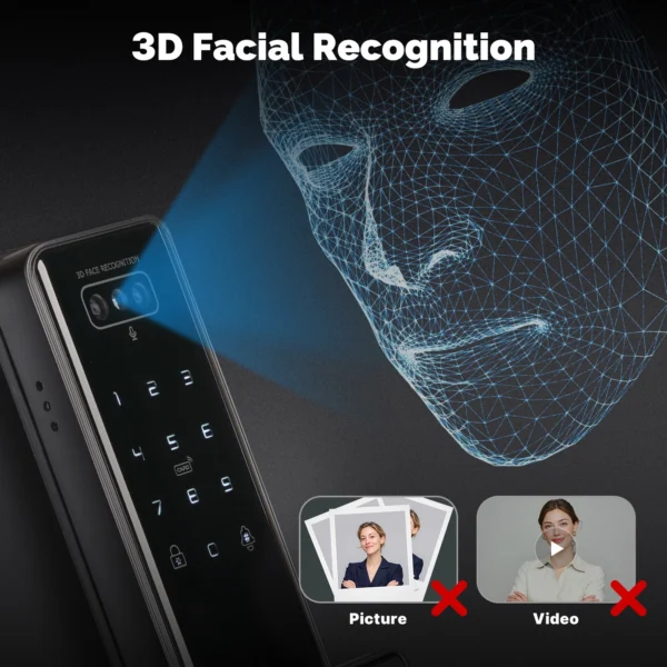 S0c6fc9991bbd4220b8a51f601db8360ae.webp MOES Tuya Smart WiFi Door Lock - Facial & Palm Vein Recognition