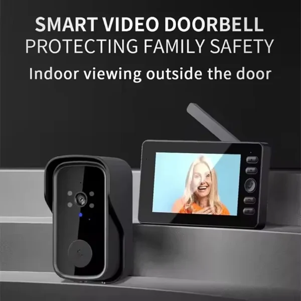 S136fc1387d7c4f3fac32da3c775e849db.webp Smart Wireless Video Doorbell - 1080P HD with Two-Way Audio