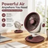 USB Rechargeable Desk Fan - Portable Adjustable Air Circulator