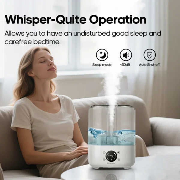Kinscoter 5L Ultrasonic Air Humidifier - Large Capacity Cool Mist Diffuser