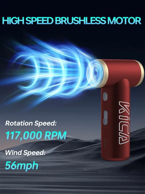 S31ec46c424a742149f1dd0970d2f57e2K.webp KiCA Jet Fan 2S Electric Air Duster - 117000RPM Cordless Blower
