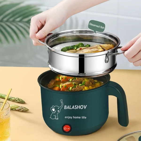 Mini Electric Rice Cooker - Non-Stick Multi-Function Cooking Pot