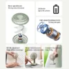 S35b881b1a6d448baa7f250a1366197d1B.webp Vintage Rechargeable Desk Fan - 5-Speed Quiet Air Circulator