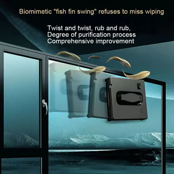 PuRuiKai Robot Window Cleaner - Dual Water Spray with 2500Pa Suction