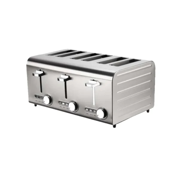 Commercial Stainless Steel Toaster - 4-Slice Automatic Bread Maker