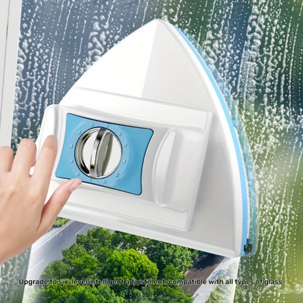 S837ab02de9dc4e61b11327a2edb4f7cfX.webp Adjustable Magnetic Window Glass Cleaner - Double-Sided Cleaning Brush