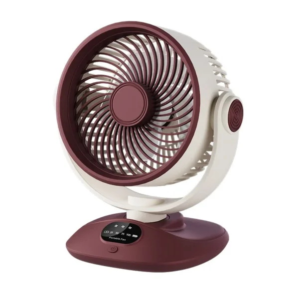 USB Rechargeable Desk Fan - Portable Adjustable Air Circulator