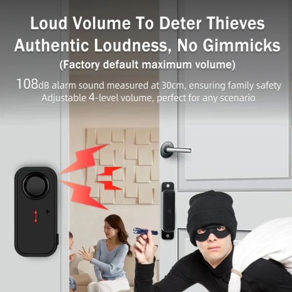 Wireless Outdoor Magnetic Door & Window Alarm - Waterproof Security Sensor