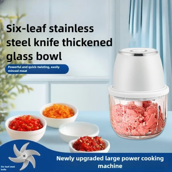 Sa1097d4c37da43bdb4ee748c63dd1ce4q.webp 350ML USB Electric Food Chopper - Multifunctional Meat & Vegetable Grinder
