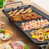 Electric Non-Stick Grill Pan - Fast Heating BBQ & Frying Plate