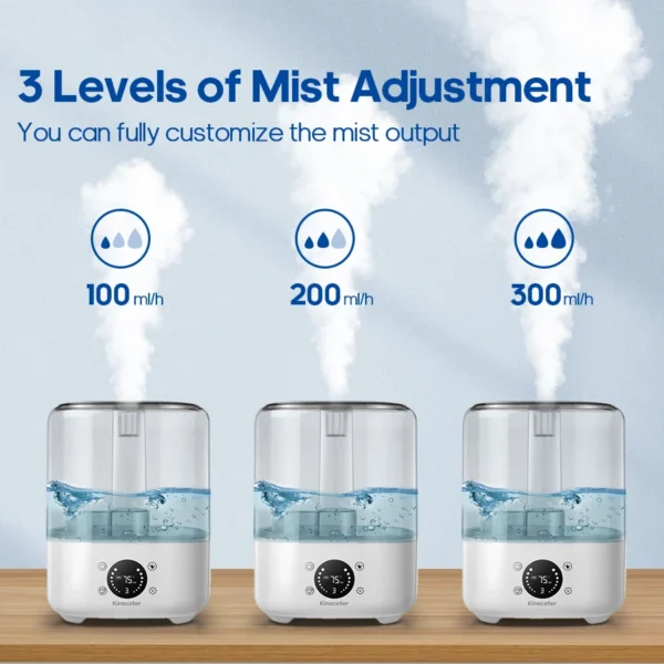 Kinscoter 5L Ultrasonic Air Humidifier - Large Capacity Cool Mist Diffuser