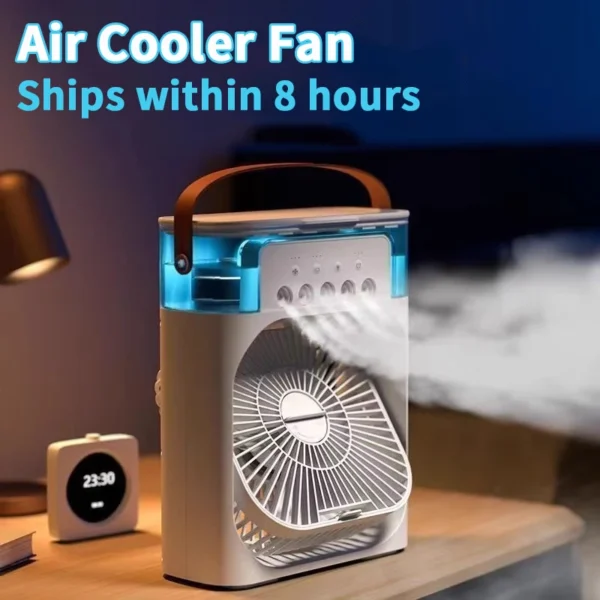3-in-1 Portable Air Cooler - Cooling Fan with Humidifier & LED Night Light