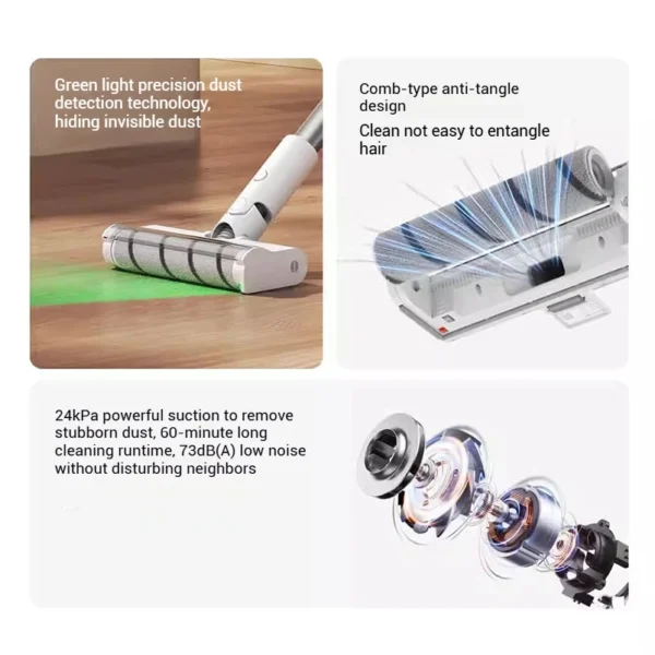 Xiaomi Mijia Cordless Vacuum Cleaner 2 - 24kPa Suction with Dust Display
