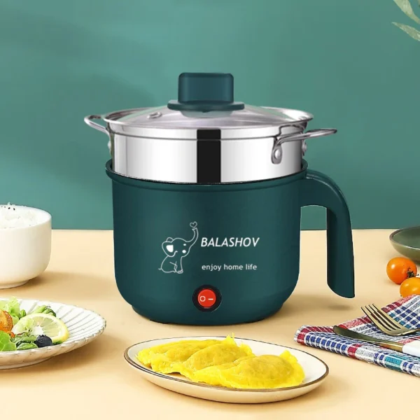 Mini Electric Rice Cooker - Non-Stick Multi-Function Cooking Pot