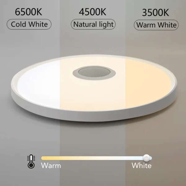 Smart RGB LED Ceiling Light - App & Remote Control with Bluetooth Speaker